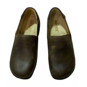 Alegria Womens Kel-6201 Oiled Brown Casual Flats EUR  39